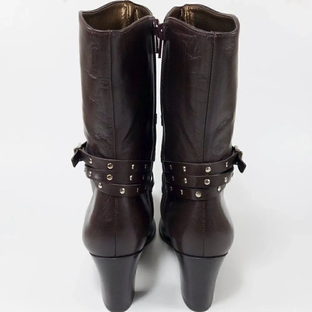 A Marinelli Healed Leather Boots - Size 7.5M - Picture 6 of 14